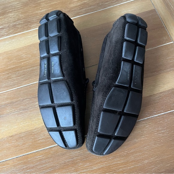 Prada Brown Suede Loafers - Picture 3 of 6